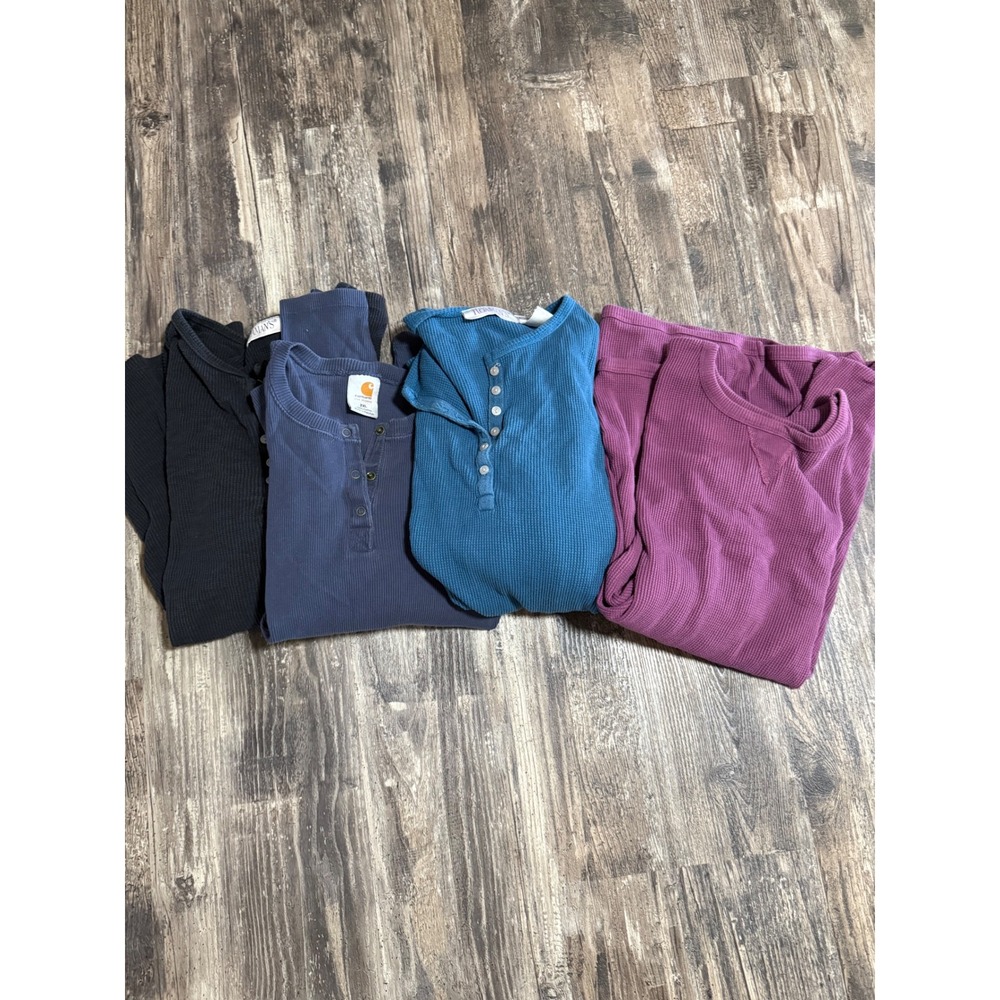 Womens Plus Size Thermal Waffle Knit Top Bundle Carhartt Roamans Woman Within 2X